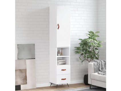 Skříň highboard bílá 34,5 x 34 x 180 cm kompozitní dřevo