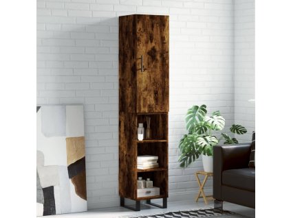 Skříň highboard kouřový dub 34,5 x 34 x 180 cm kompozitní dřevo