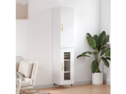 Skříň highboard bílá 34,5 x 34 x 180 cm kompozitní dřevo