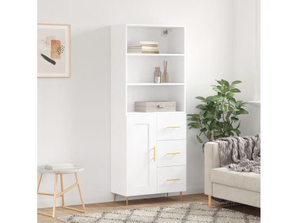 Skříň highboard bílá 69,5 x 34 x 180 cm kompozitní dřevo 3190005