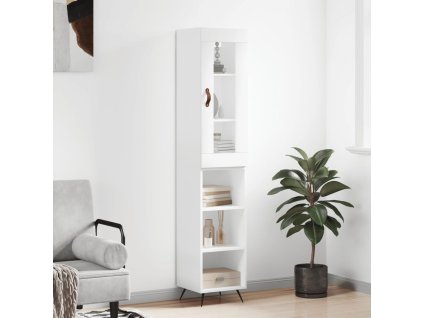 Skříň highboard bílá 34,5 x 34 x 180 cm kompozitní dřevo 3199337