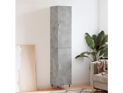 Skříň highboard betonově šedá 34,5x34x180 cm kompozitní dřevo 3198773