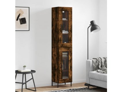 Skříň highboard kouřový dub 34,5 x 34 x 180 cm kompozitní dřevo