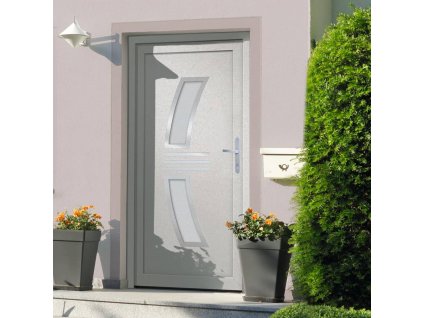 Vchodové dveře bílé 98 x 200 cm PVC