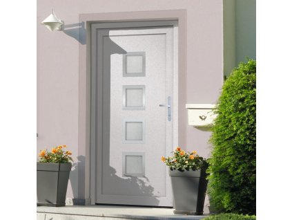 Vchodové dveře bílé 88 x 200 cm PVC