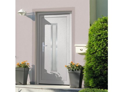Vchodové dveře bílé 98 x 208 cm PVC