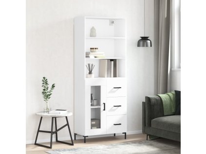 Skříň highboard bílá 69,5 x 34 x 180 cm kompozitní dřevo 3189509