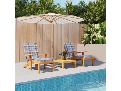 Podušky na polohovací židli 2 ks šedé kárované oxfordská látka 361998