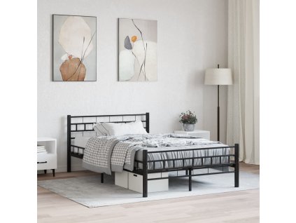 Rám postele černý ocel 140 x 200 cm 285278