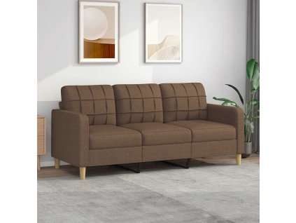 3místná pohovka hnědá 180 cm textil 359102