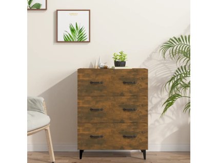 Příborník kouřový dub 69,5 x 34 x 90 cm kompozitní dřevo 817348