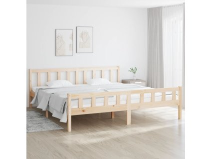 Rám postele bez matrace masivní dřevo 160 x 200 cm 810689