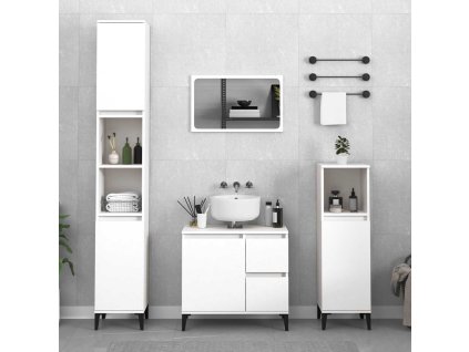 Koupelnová skříňka bílá 65 x 33 x 60 cm kompozitní dřevo 819828