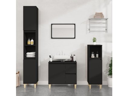 Koupelnová skříňka černá 65 x 33 x 60 cm kompozitní dřevo 819821