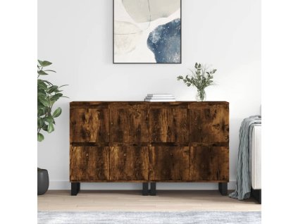 Příborníky 2 ks kouřový dub kompozitní dřevo 3190186