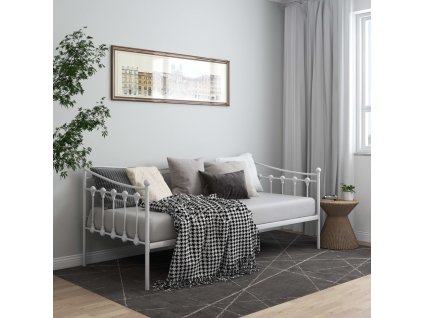 Rám postele/pohovky bílý kovový 90 x 200 cm 324756