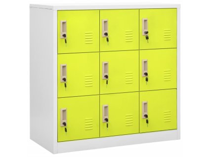 Uzamykatelná skříň světle šedá a zelená 90 x 45 x 92,5 cm ocel 336443