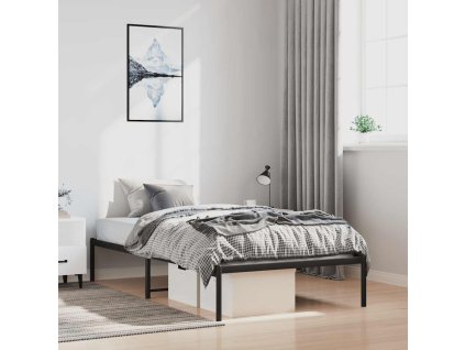 Kovový rám postele černý 100 x 200 cm 350841