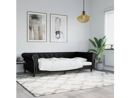 Válenda černá 100 x 200 cm umělá kůže 354230