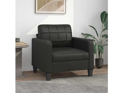 Křeslo černé 60 cm umělá kůže 359107