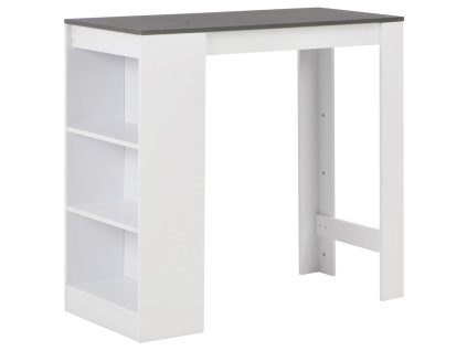 280216 vidaXL Bar Table with Shelf White 110x50x103 cm 280216