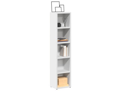 Skříňky na CD 2 ks bílé 21 x 16 x 93,5 cm dřevotříska 802696