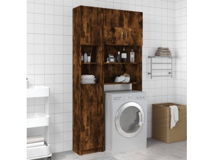 Koupelnová skříňka kouřový dub 32x25,5x190 cm kompozitní dřevo 815537