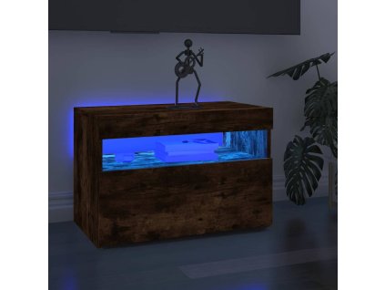 TV skříňka s LED osvětlením kouřový dub 60 x 35 x 40 cm 815678