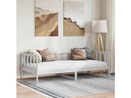 Válenda bílá masivní borovice 90 x 200 cm 806941