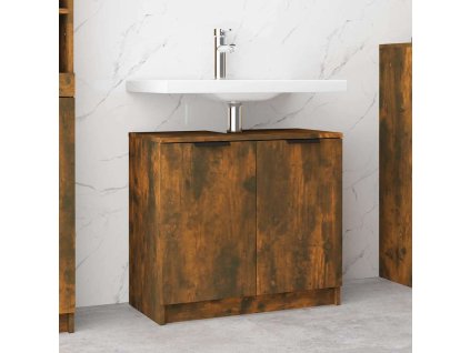 Koupelnová skříňka kouřový dub 64,5x33,5x59 cm kompozitní dřevo 817063