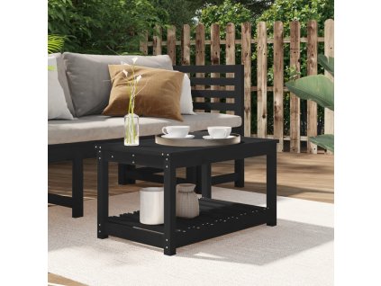 Zahradní stůl černý 82,5 x 50,5 x 45 cm masivní borové dřevo 824138