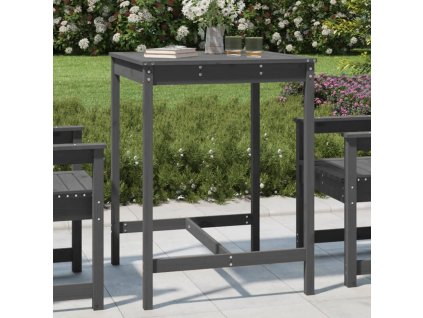 Zahradní stůl šedý 82,5 x 82,5 x 110 cm masivní borové dřevo 824083