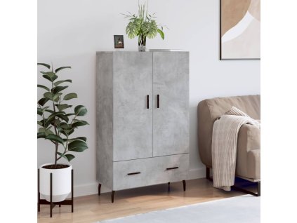 Skříň highboard betonově šedá 69,5x31x115 cm kompozitní dřevo 828256
