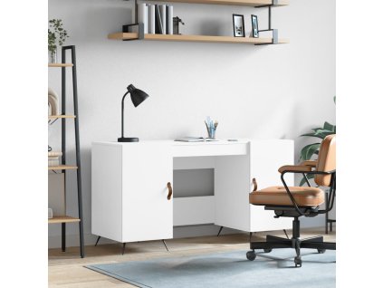 Psací stůl bílý 140 x 50 x 75 cm kompozitní dřevo 829516