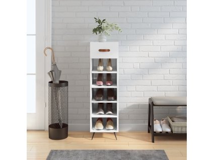 Botník bílý 30 x 35 x 105 cm kompozitní dřevo 829644