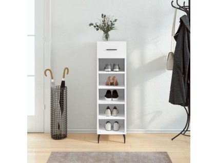 Botník bílý 30 x 35 x 105 cm kompozitní dřevo 829692