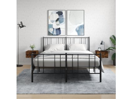 Nástěnné noční stolky 2 ks kouřový dub 35 x 35 x 20 cm 829847