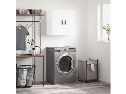 Nástěnná skříňka bílá s vysokým leskem 60x31x60 cm kompozit 829942