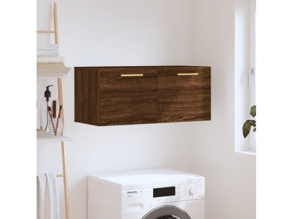 Nástěnná skříňka hnědý dub 80 x 36,5 x 35 cm kompozitní dřevo 830067