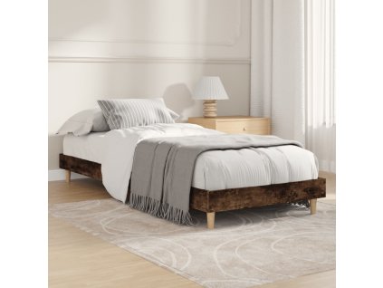 Rám postele bez matrace kouřový dub 75x190 cm kompozitní dřevo 832106