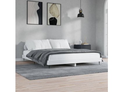 Rám postele bílý 150 x 200 cm kompozitní dřevo 832237