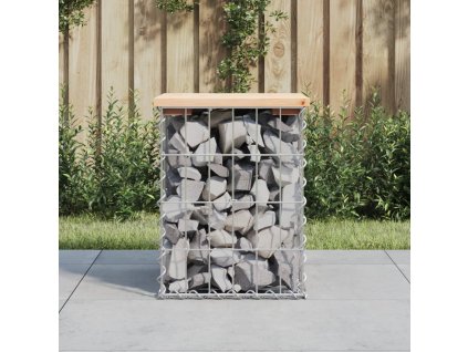 Zahradní lavice gabionový design 33x31x42 cm masivní borovice 834326