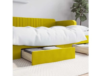 Zásuvky pod postel 2 ks žluté kompozitní dřevo a samet 833921
