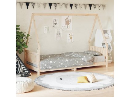 Dětská postel 80 x 200 cm masivní borové dřevo 834495