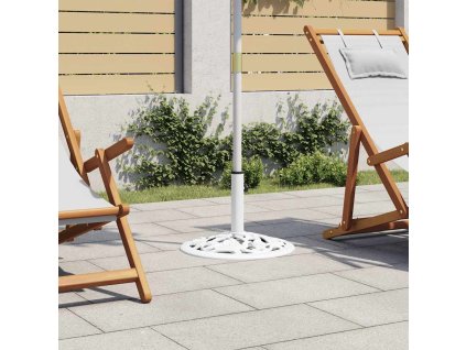 Stojan na slunečník bílý 12 kg 48 cm litina 47860