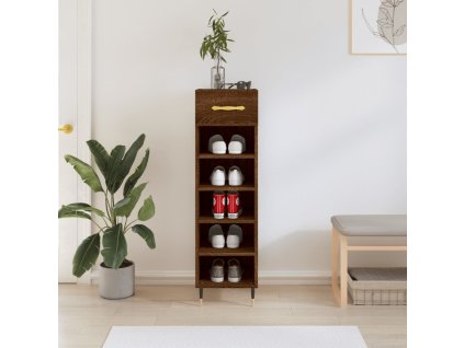 Botník hnědý dub 30 x 35 x 105 cm kompozitní dřevo 829659