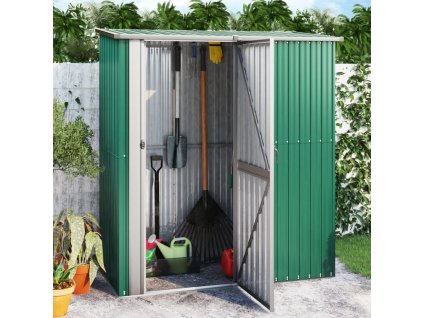 Zahradní domek zelený 180,5 x 97 x 209,5 cm pozinkovaná ocel 150903