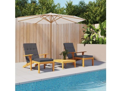 Podušky na polohovací židli 2 ks antracitové oxfordská látka 361984