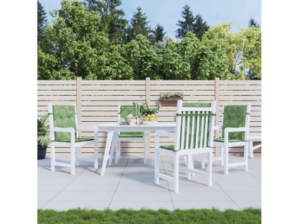 Podušky na židli s nízkým opěradlem 4 ks vzor listů textil 361332