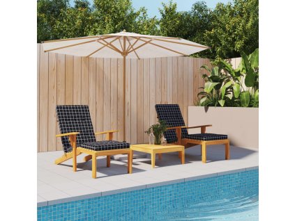 Podušky na polohovací židli 2 ks černé kárované oxfordská látka 362000